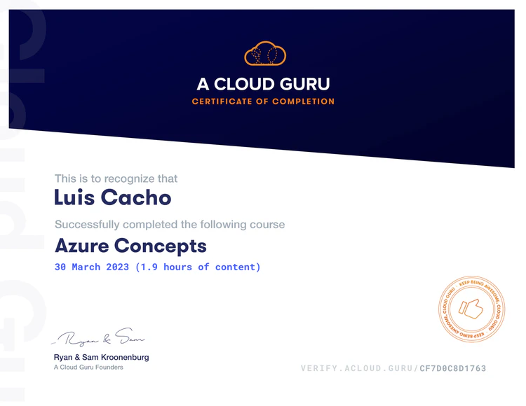 A Cloud Guru - Azure Concepts