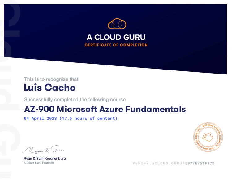 A Cloud Guru - Azure Fundamentals