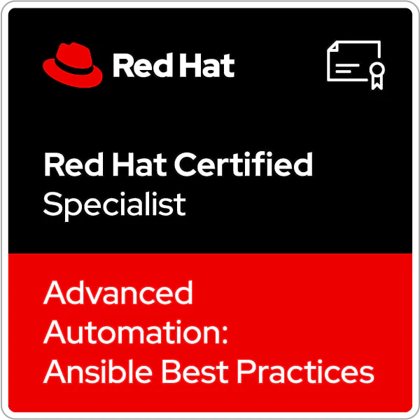 Red Hat - Red Hat Certified Specialist in Advanced Automation - Ansible Best Practices - 2020/11/13