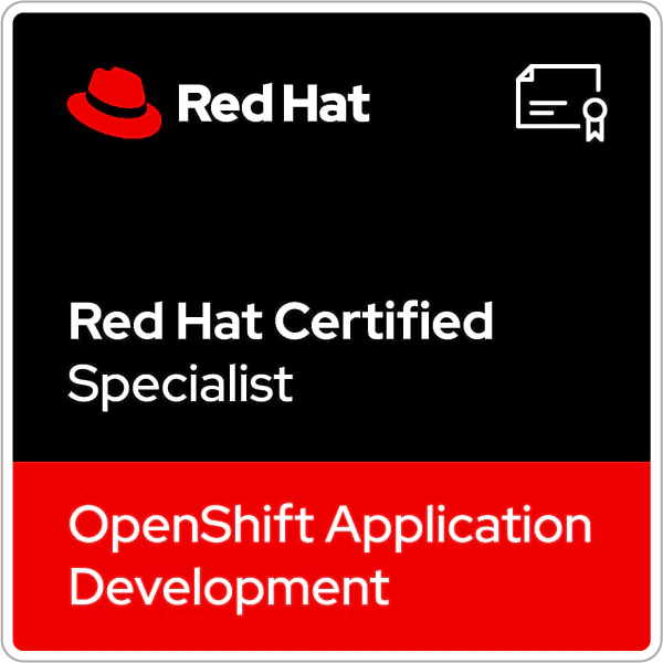 Red Hat - Red Hat Certified Specialist in OpenShift Application Development - 2021/10/05